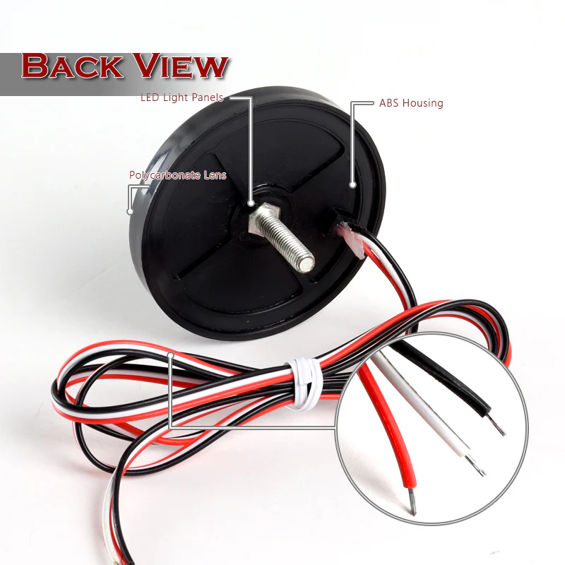 For 2008 – 2010 Toyota Highlander LED Rear Bumper Stop Brake Light Kit -Red Lens - Image 3