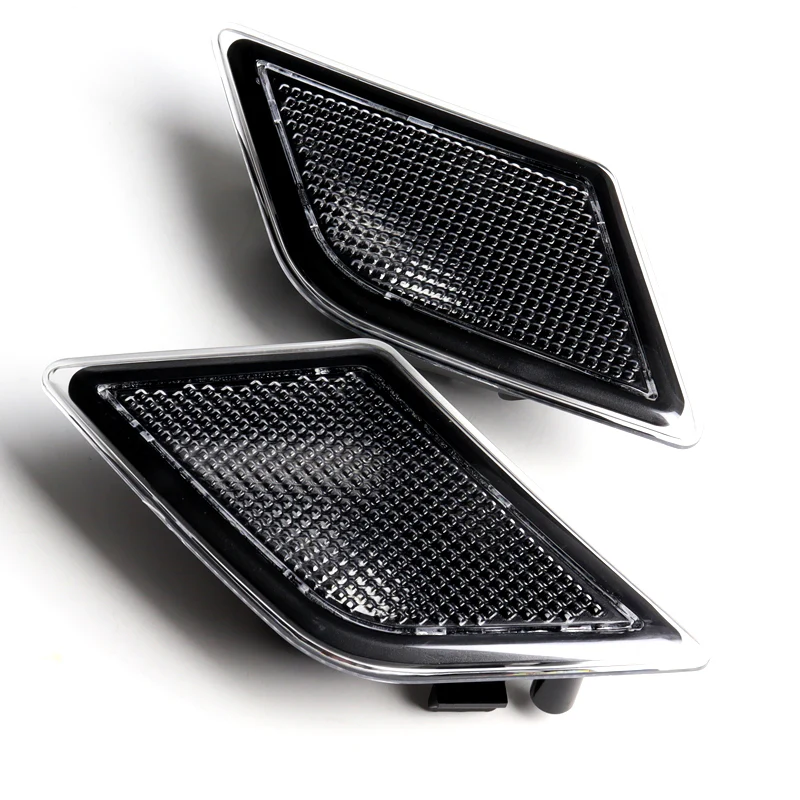 For 2008–2011 Mercedes-Benz W204 C-Class Turn Signal Front Fender Side Marker Lights -Clear Lens - Image 2
