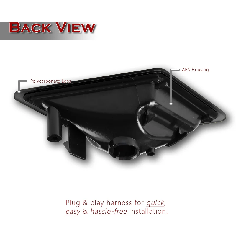 For 2008–2011 Mercedes-Benz W204 C300 C350 C63 Turn Signal Front Fender Side Marker Lights -Smoked Lens - Image 3