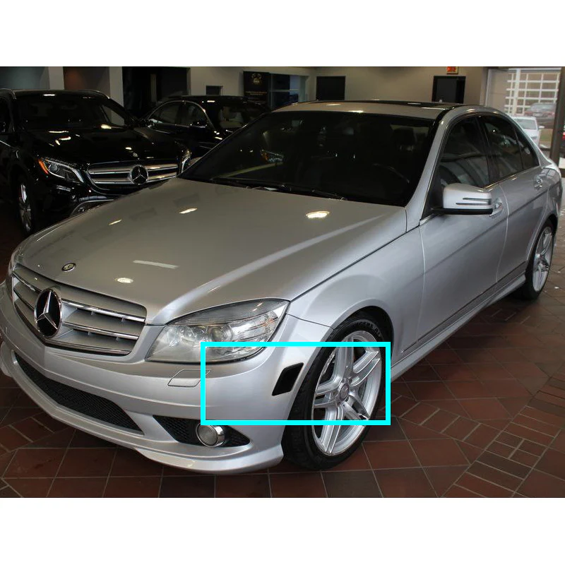 For 2008–2011 Mercedes-Benz W204 C300 C350 C63 White LED Turn Signal Front Fender Side Marker Lights -Smoked Lens - Image 5