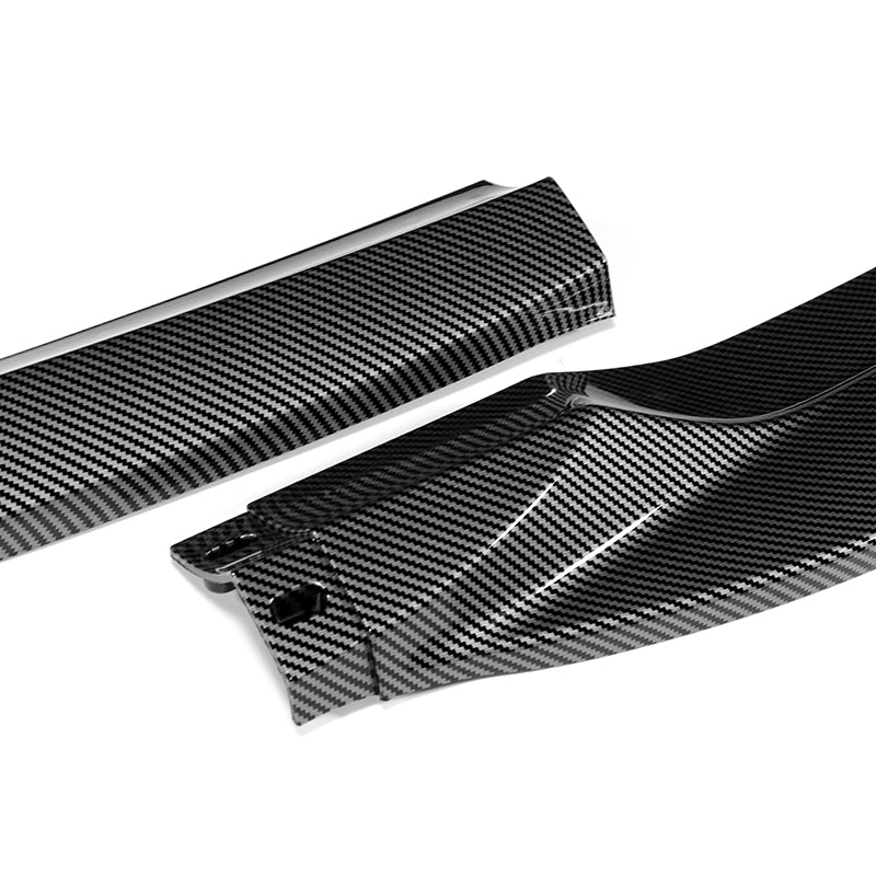 For 2008-2011 Mercedes-Benz W204 C63 AMG  3-PCS Carbon Painted Front Bumper Spoiler Lip - Image 2