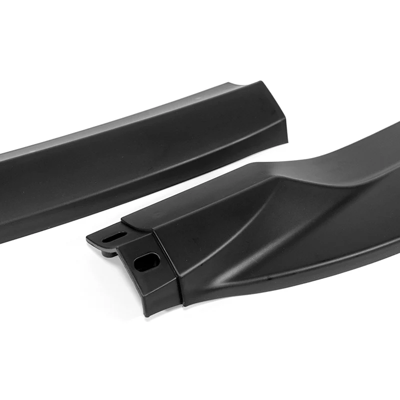 For 2008-2011 Mercedes-Benz W204 C63 AMG 3-PCS Matt Black Front Bumper Spoiler Lip - Image 2