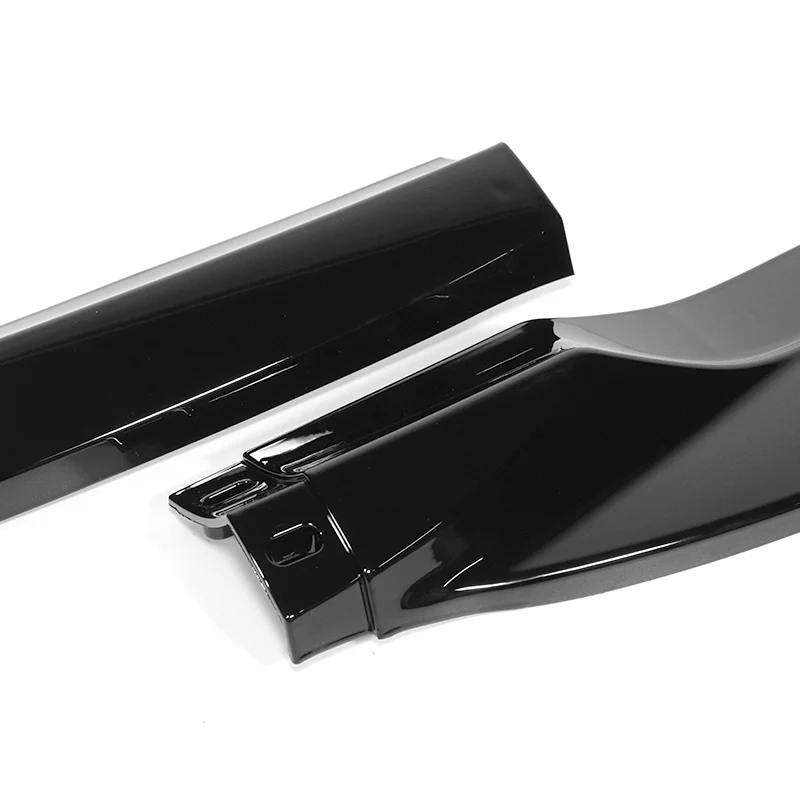 For 2008-2011 Mercedes-Benz W204 C63 AMG 3-PCS  Painted Black Front Bumper Spoiler Lip - Image 2