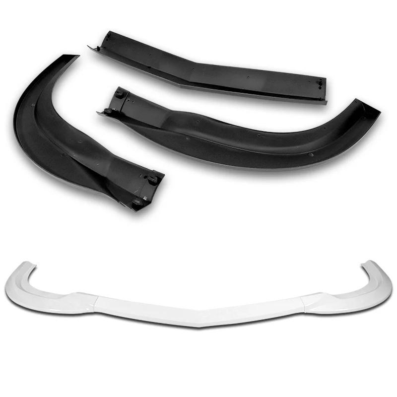 For 2008-2011 Mercedes-Benz W204 C63 AMG 3-PCS  Painted White Front Bumper Spoiler Lip - Image 4