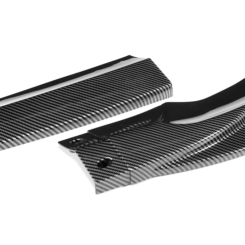 For 2008-2011 Mercedes C-Class Sport W204 Carbon Look Front Bumper Splitter Spoiler Lip 3PCS - Image 3