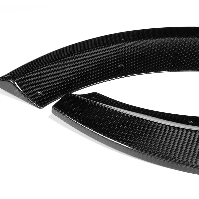 For 2008-2011 Mercedes C-Class Sport W204 Carbon Fiber Front Bumper Splitter Spoiler Lip 3PCS - Image 3