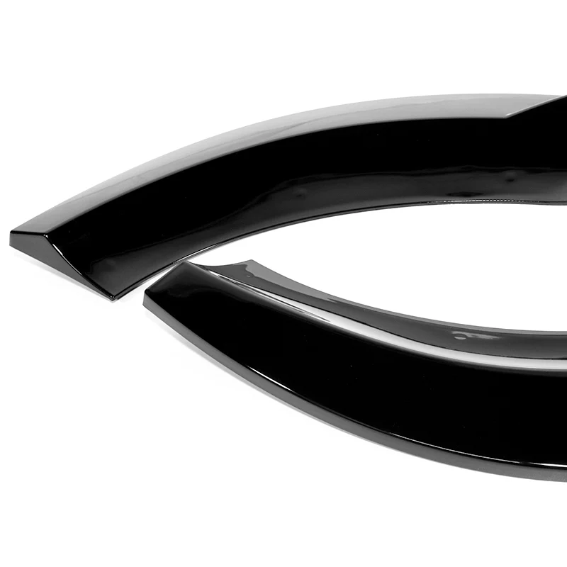 For 2008-2011 Mercedes C-Class Sport W204 Painted Black Front Bumper Splitter Spoiler Lip 3PCS - Image 2