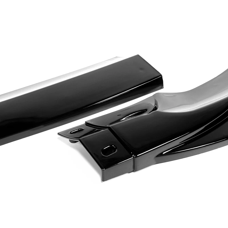 For 2008-2011 Mercedes C-Class Sport W204 Painted Black Front Bumper Splitter Spoiler Lip 3PCS - Image 3