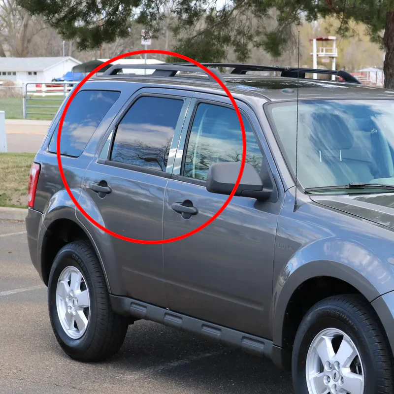 For 2008 - 2012 Ford Escape Mirror Chrome Exterior Stainless Car Window Door Pillar Trim 6-PCS - Image 6
