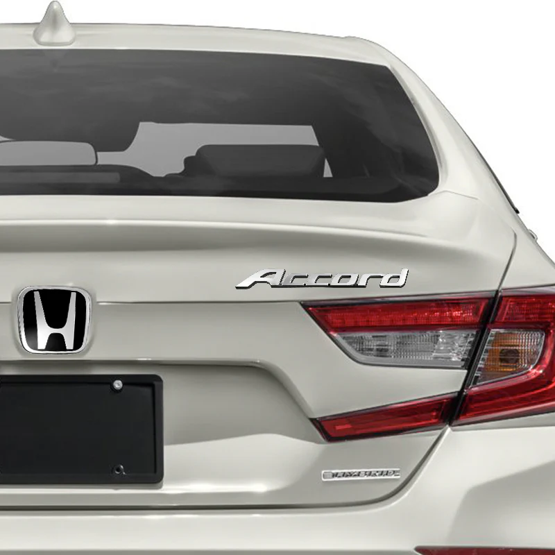 For 2008-2012 HONDA ACCORD SEDAN Set JDM Black H Rear Emblem Badge with ACCORD Rear Chrome Emblem - Image 4