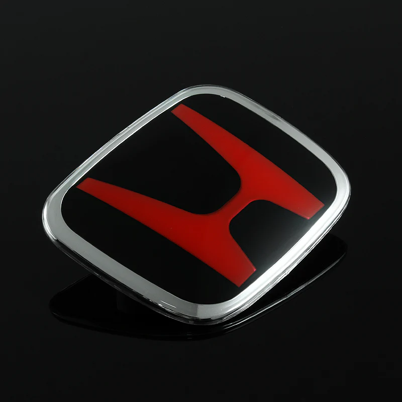 For 2008-2012 HONDA ACCORD SEDAN Set JDM Red/Black H Rear Emblem Badge with ACCORD Rear Chrome Emblem - Image 4