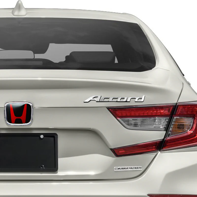 For 2008-2012 HONDA ACCORD SEDAN Set JDM Red/Black H Rear Emblem Badge with ACCORD Rear Chrome Emblem - Image 6