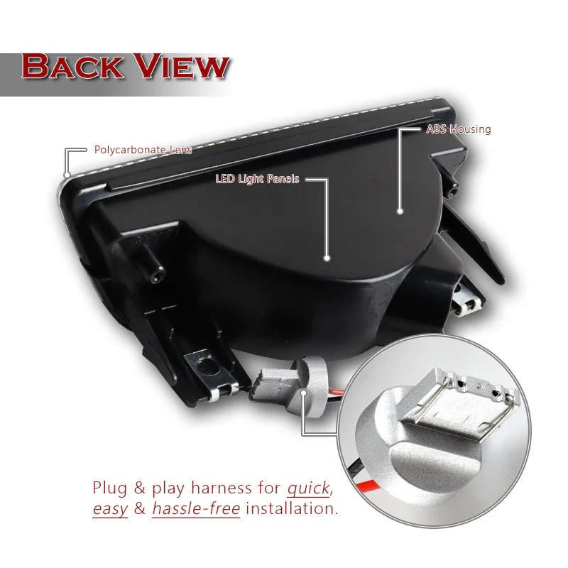 For 2008–2013 Nissan X-Trail 27-LED Tail Bumper Rear Fog Light -Clear Lens - Image 3