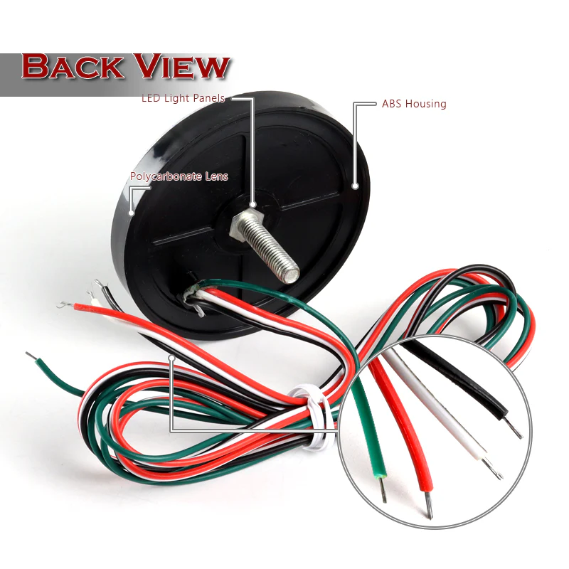 For 2008 – 2010 Toyota Highlander LED Rear Bumper Stop Brake Light Kit -Clear Lens - Image 3