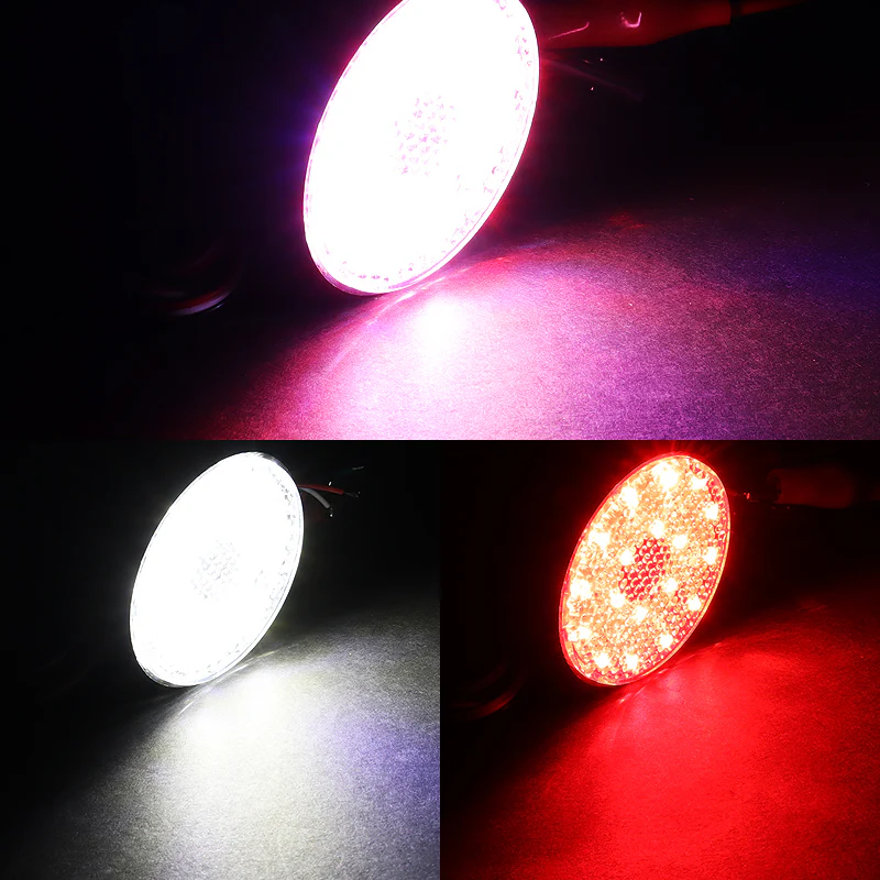 For 2008 – 2010 Toyota Highlander LED Rear Bumper Stop Brake Light Kit -Clear Lens - Image 4