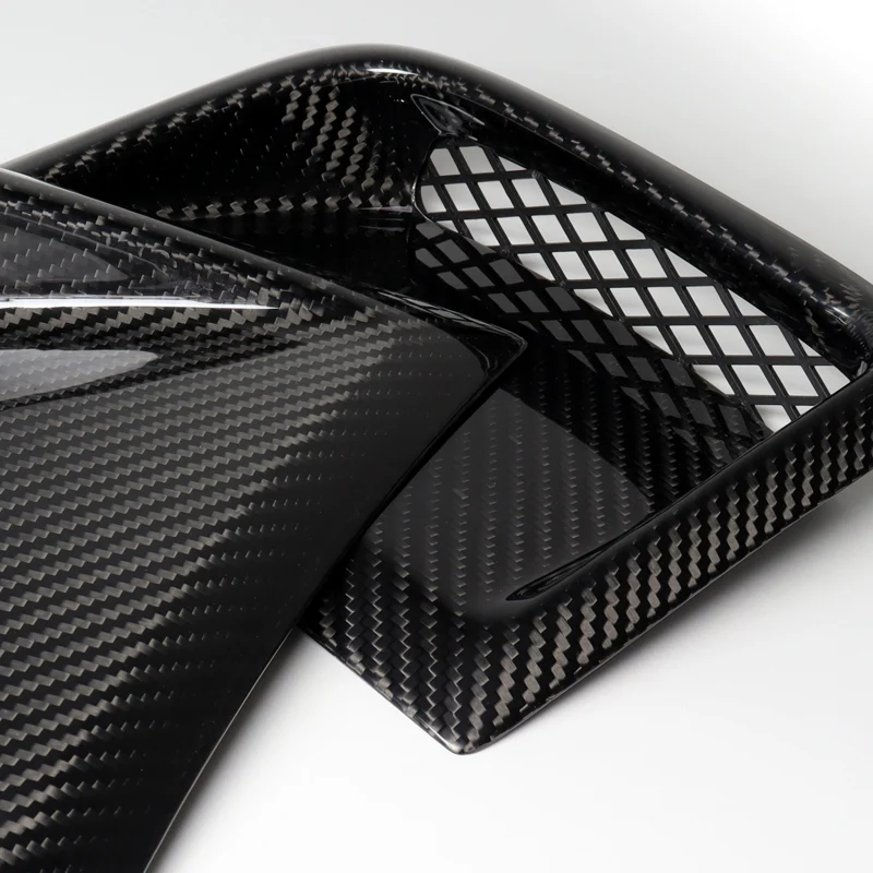 For 2008 - 2014 Subaru WRX STI Front Bumper Side Air Duct Vents Caliper 2-pcs -Real Carbon Fiber - Image 2