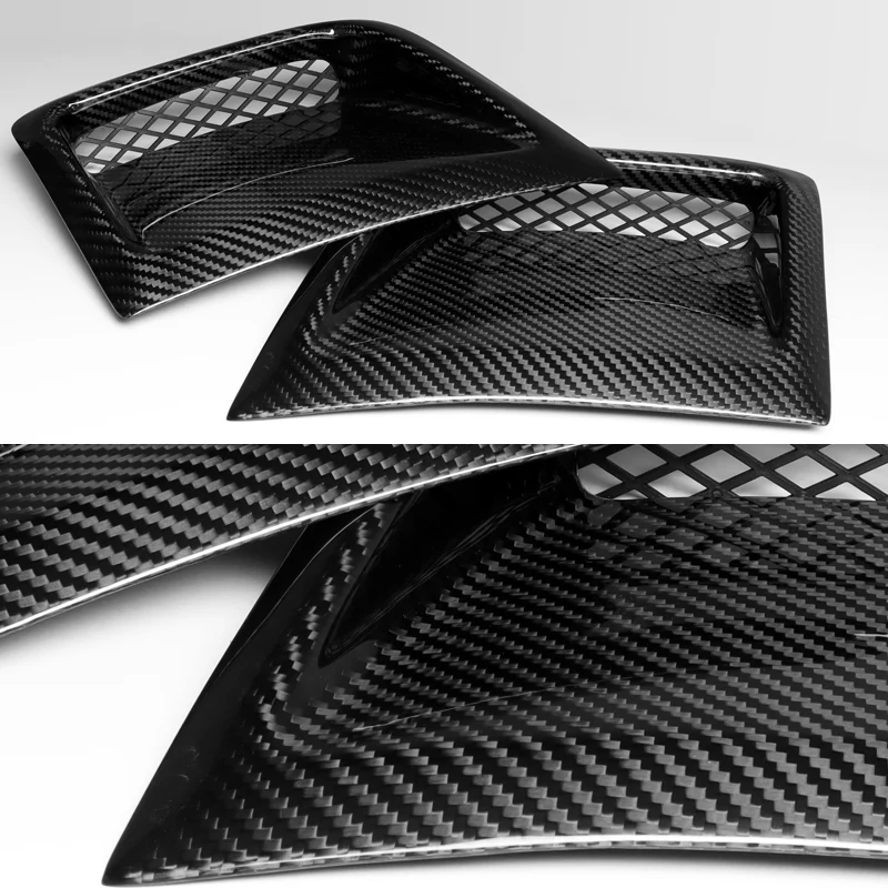 For 2008 - 2014 Subaru WRX STI Front Bumper Side Air Duct Vents Caliper 2-pcs -Real Carbon Fiber - Image 3