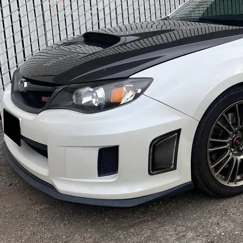 For 2008 - 2014 Subaru WRX STI Front Bumper Side Air Duct Vents Caliper 2-pcs -Real Carbon Fiber - Image 5