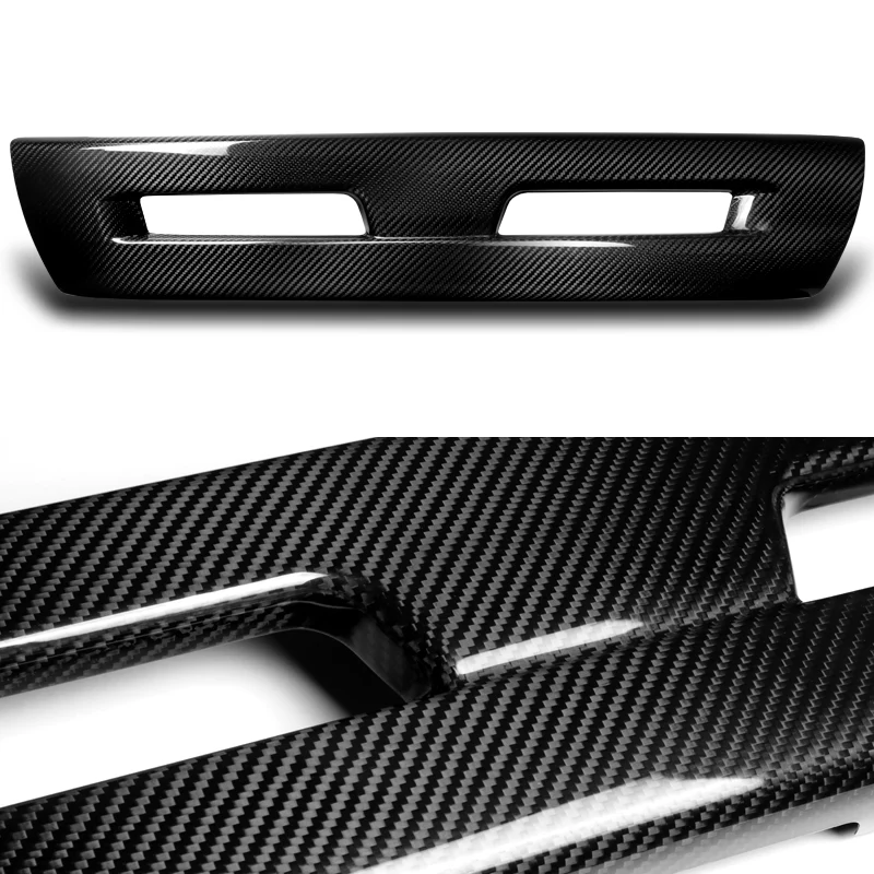 For 2008 - 2015 Mitsubishi Lancer Evolution EVO 10 Only Real Carbon Fiber Front Bumper Grille Grill Outline Trim Overlay Cover - Image 2