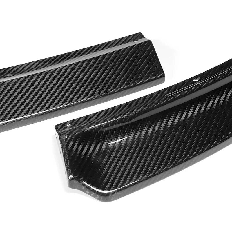 For 2007-2009 Infiniti G35 G37 4DR GT-Style Carbon Fiber Front Bumper Body Splitter Spoiler Lip 3PCS - Image 2
