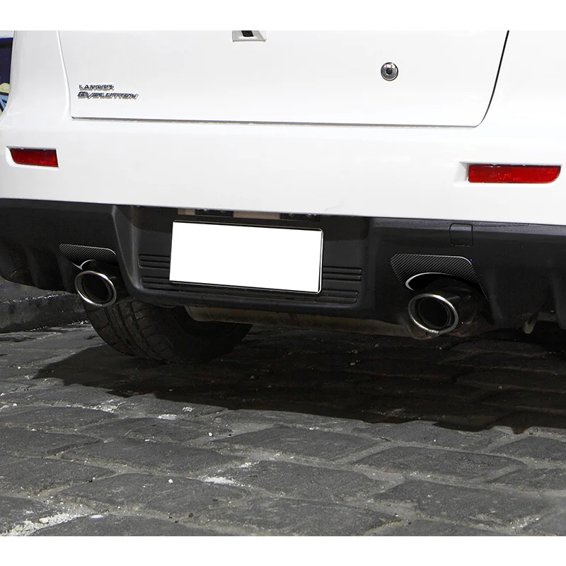 For 2008 – 2015 Mitsubishi Evolution X Exhaust Heat Shield Protector Set 2-PCS -Real Carbon Fiber - Image 6