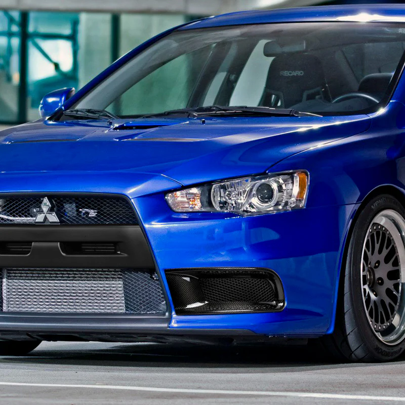 For 2008 - 2015 Mitsubishi Lancer EVO R-Style Front Bumper Side Air Duct Vents Caliper 2-pcs -Real Carbon Fiber - Image 7