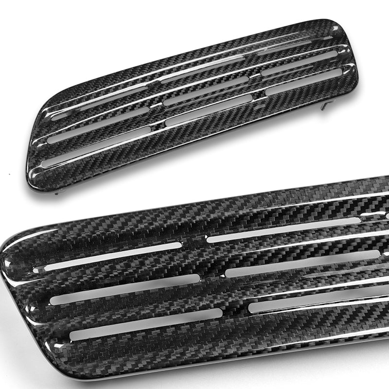 For 2008 - 2015 Mitsubishi Lancer Evolution 10 X JDM Racing Real Carbon Fiber Air Intake Bonnet Hood Vents - Image 2