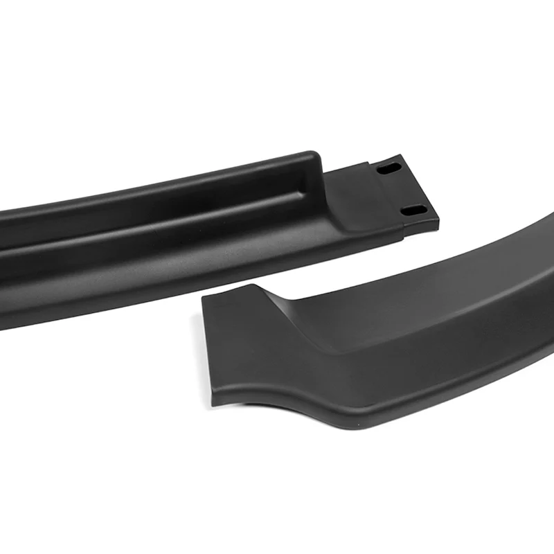 For 2008-2015 Mitsubishi Lancer RA-Style 3-PCS Matt Black Front Bumper Spoiler Lip Kit - Image 2