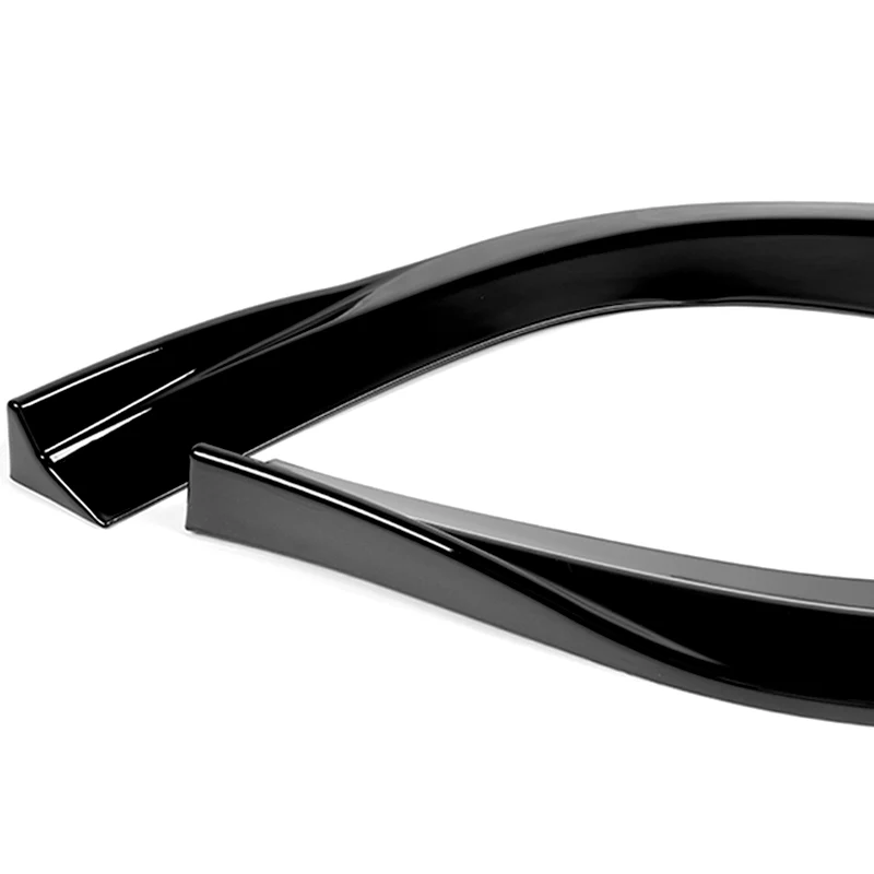 For 2008-2015 Mitsubishi Lancer RA-Style 3-PCS Painted Black Front Bumper Spoiler Lip - Image 3