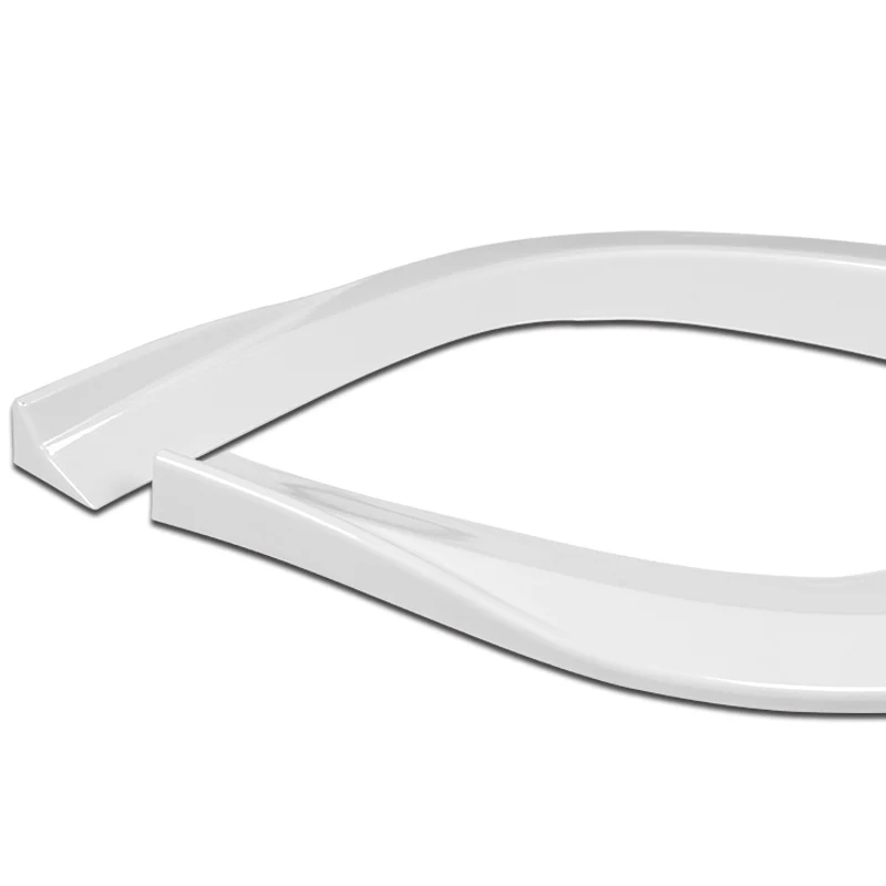 For 2008-2015 Mitsubishi Lancer RA-Style  3-PCS  Painted White Front Bumper Spoiler Lip - Image 3