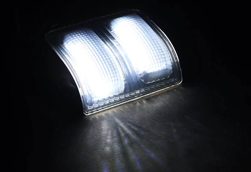 For 2008 - 2016 Ford F-250 F-350 F-450 F-550 Super Duty Side Mirror White LED Running Signal Lights -Chrome Lens - Image 4
