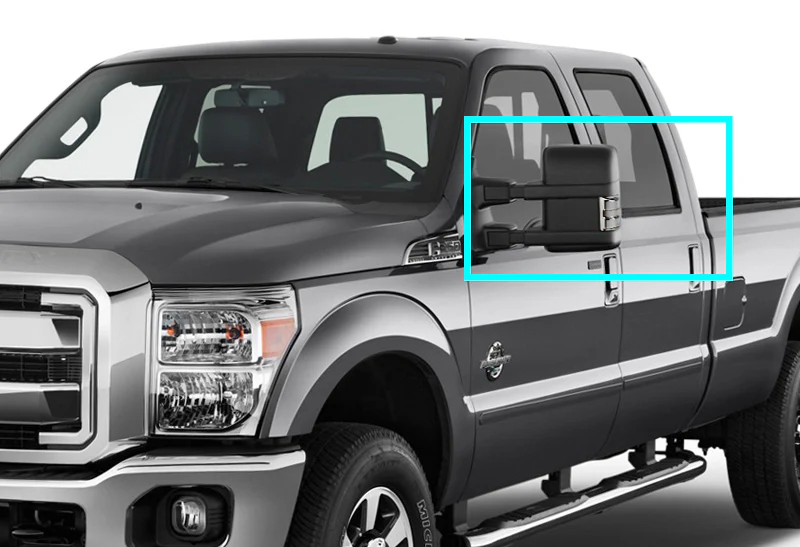 For 2008 - 2016 Ford F-250 F-350 F-450 F-550 Super Duty Side Mirror White LED Running Signal Lights -Chrome Lens - Image 5