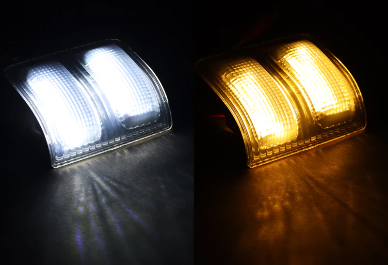 For 2008 - 2016 Ford F-250 F-350 F-450 F-550 Super Duty Side Mirror Amber/White LED Running Signal Lights -Chrome Lens - Image 5