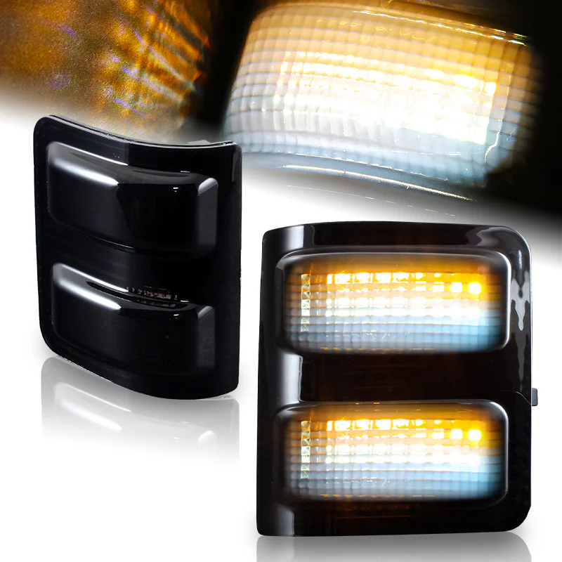 For 2008 - 2016 Ford F-250 F-350 F-450 F-550 Super Duty Side Mirror Amber/White LED Running Signal Lights -Smoke Lens - Image 6