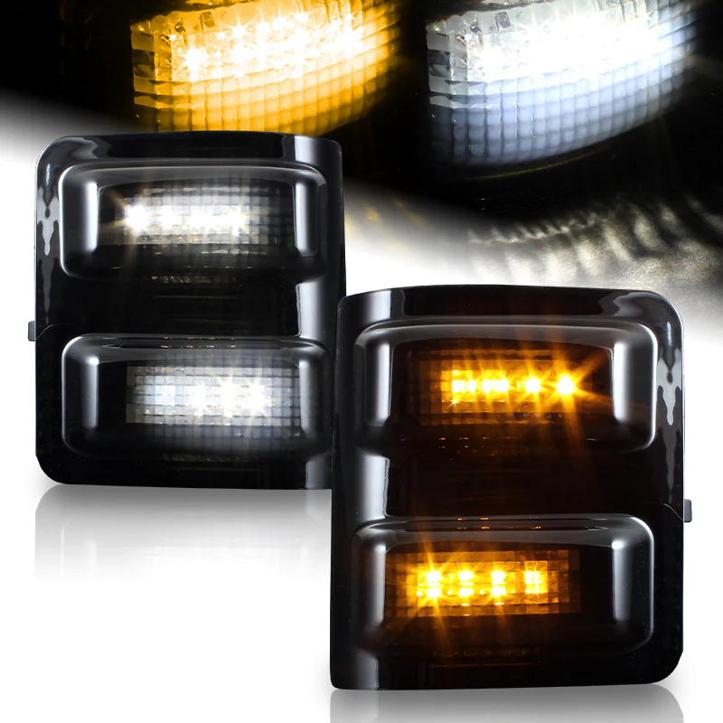 For 2008 - 2016 Ford F-250 F-350 F-450 F-550 Super Duty Side Mirror Amber/White LED Running Signal Lights -Smoke Lens - Image 7