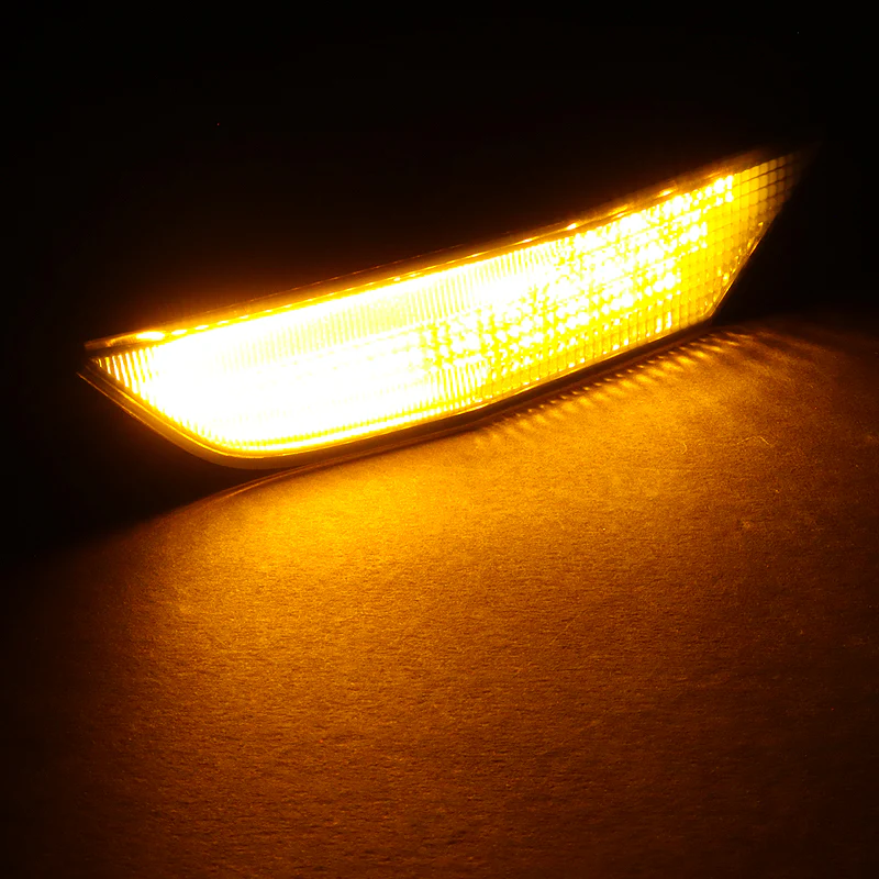 For 2008–2022 Nissan GTR R35 Amber LED Turn Signal Front Side Marker Lights -Smoked Lens - Image 5