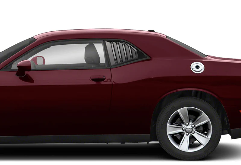 For 2008 - 2023 Dodge Challenger ABS Side Window Louvers Scoop Sun Shade Covers Vent -Black - Image 4