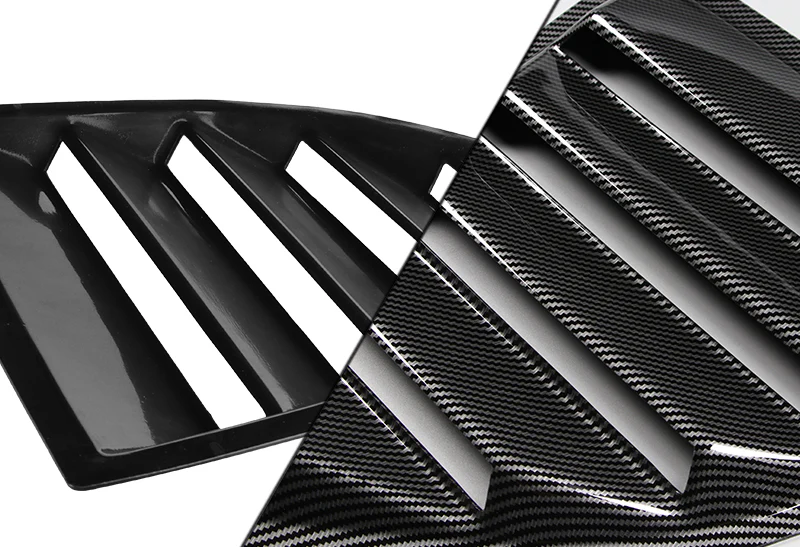 For 2008 - 2023 Dodge Challenger ABS Side Window Louvers Scoop Sun Shade Covers Vent -Carbon Fiber Look - Image 2