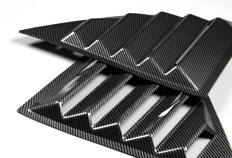 For 2008 - 2023 Dodge Challenger ABS Side Window Louvers Scoop Sun Shade Covers Vent -Carbon Fiber Look - Image 3