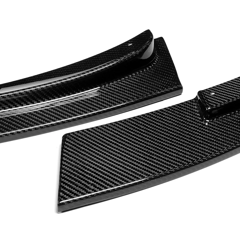 For 2008-2013 BMW E90 E92 E93 M3 Carbon Fiber Front Bumper Body Splitter Spoiler Lip 3PCS - Image 2