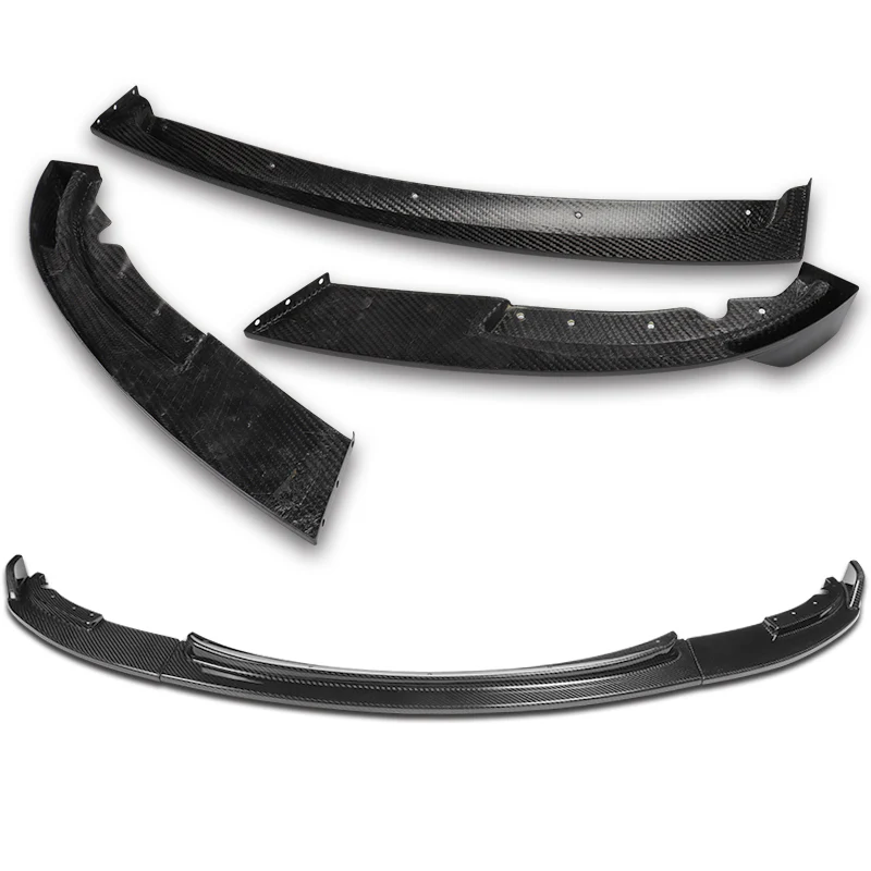 For 2008-2013 BMW E90 E92 E93 M3 Carbon Fiber Front Bumper Body Splitter Spoiler Lip 3PCS - Image 4