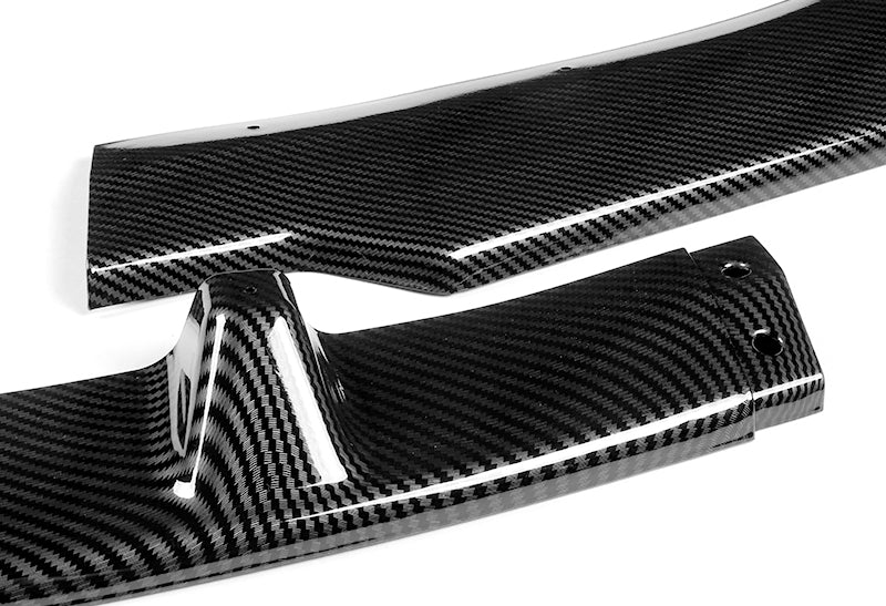 For 2009-2011 BMW E90 4DR Sedan 3-Series Carbon Look Style Front Bumper Splitter Spoiler Lip 3PCS - Image 2