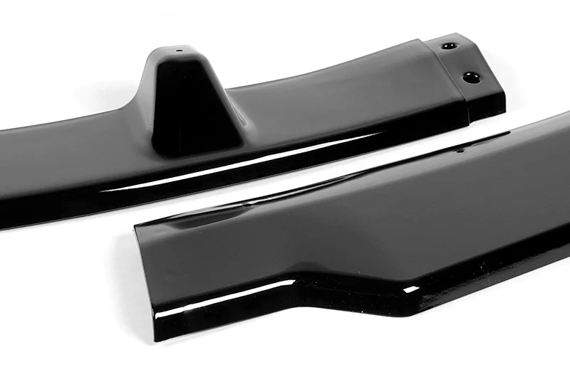 For 2009-2011 BMW E90 4DR Sedan 3-Series Painted Black Front Bumper Splitter Spoiler Lip 3PCS - Image 2
