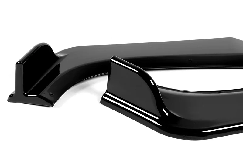 For 2009-2011 BMW E90 4DR Sedan 3-Series Painted Black Front Bumper Splitter Spoiler Lip 3PCS - Image 3