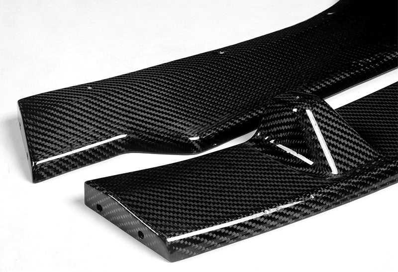 For 2009-2011 BMW E90 4DR Sedan 3-Series Real Carbon Fiber Front Bumper Splitter Spoiler Lip 3PCS - Image 2