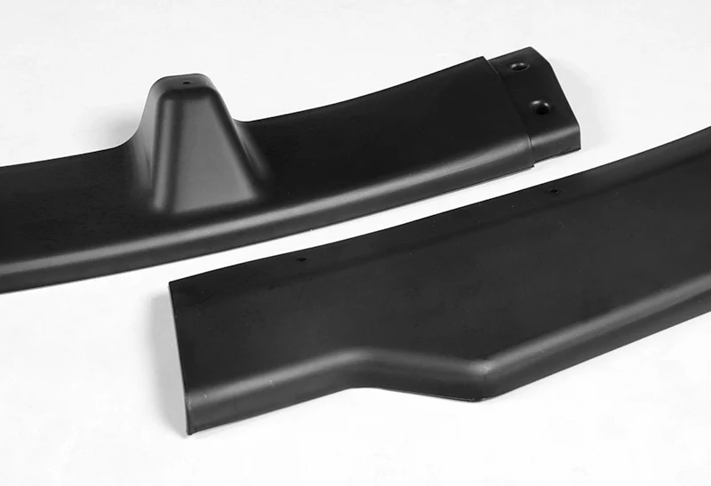 For 2009-2011 BMW E90 4DR Sedan 3-Series Unpainted Matte Black Front Bumper Splitter Spoiler Lip 3PCS - Image 2