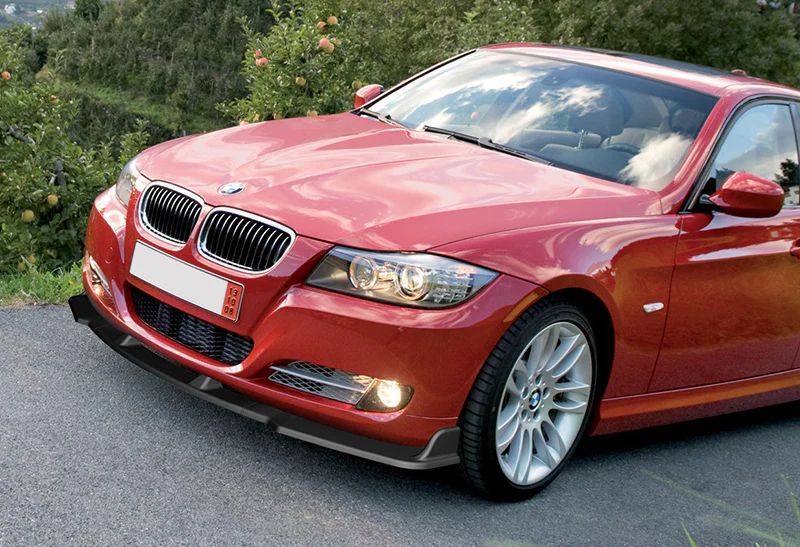 For 2009-2011 BMW E90 4DR Sedan 3-Series Unpainted Matte Black Front Bumper Splitter Spoiler Lip 3PCS - Image 5