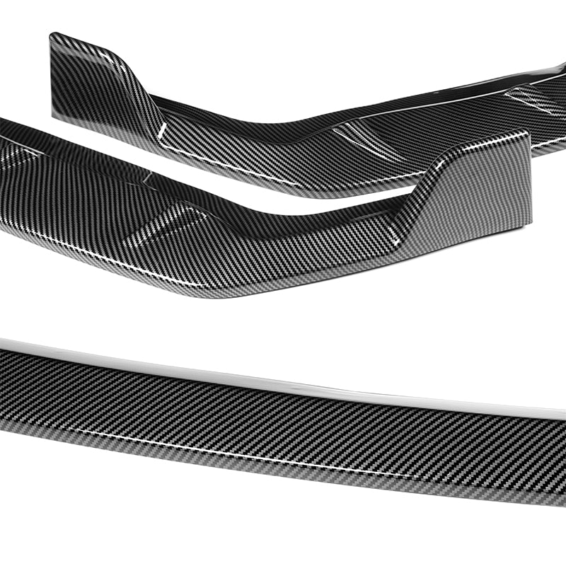 For 2009-2011 Honda Civic 4DR GT-Style Carbon Look 3-Piece Front Bumper Body Spoiler Splitter Lip Kit - Image 6