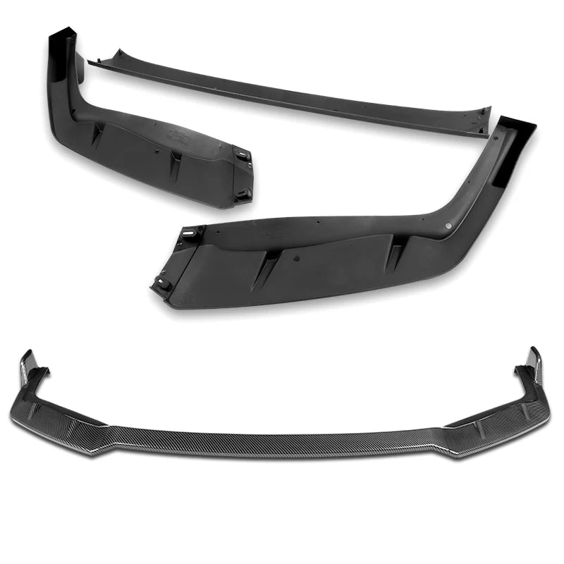 For 2009-2011 Honda Civic 4DR GT-Style Carbon Look 3-Piece Front Bumper Body Spoiler Splitter Lip Kit with Free Gift - Image 4
