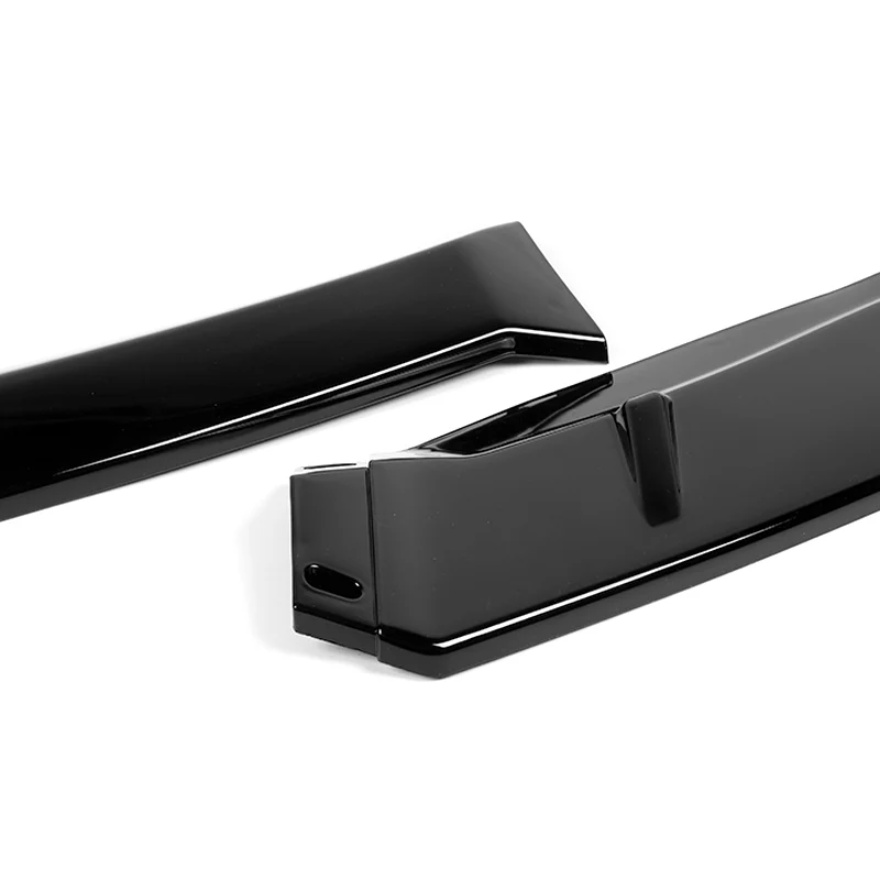 For 2009-2011 Honda Civic 4DR GT-Style Painted Black 3-Piece Front Bumper Body Spoiler Splitter Lip Kit with Free Gift - Image 2